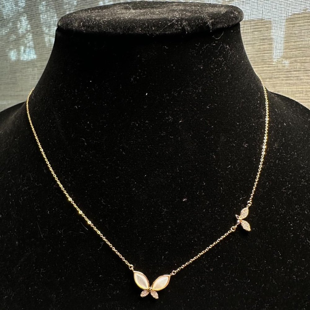 Nature Shell in 925 Silver plated in 14K Gold necklace